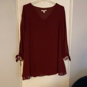 Red Chiffon Sheath Dress!